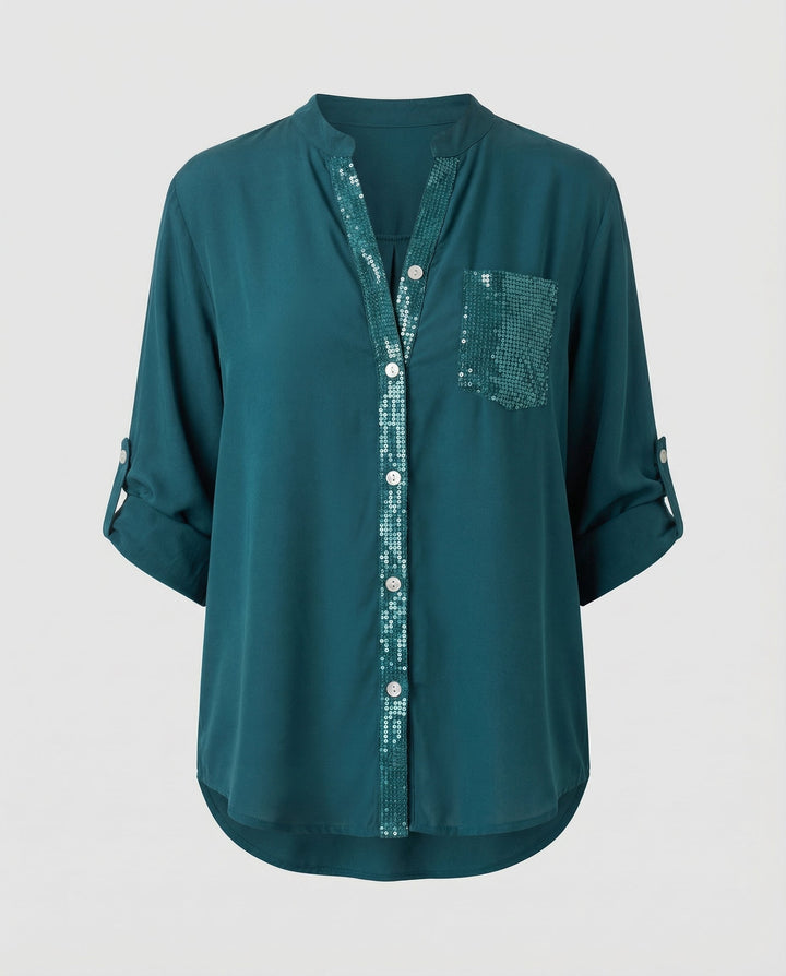 Glitter blouse women sequins