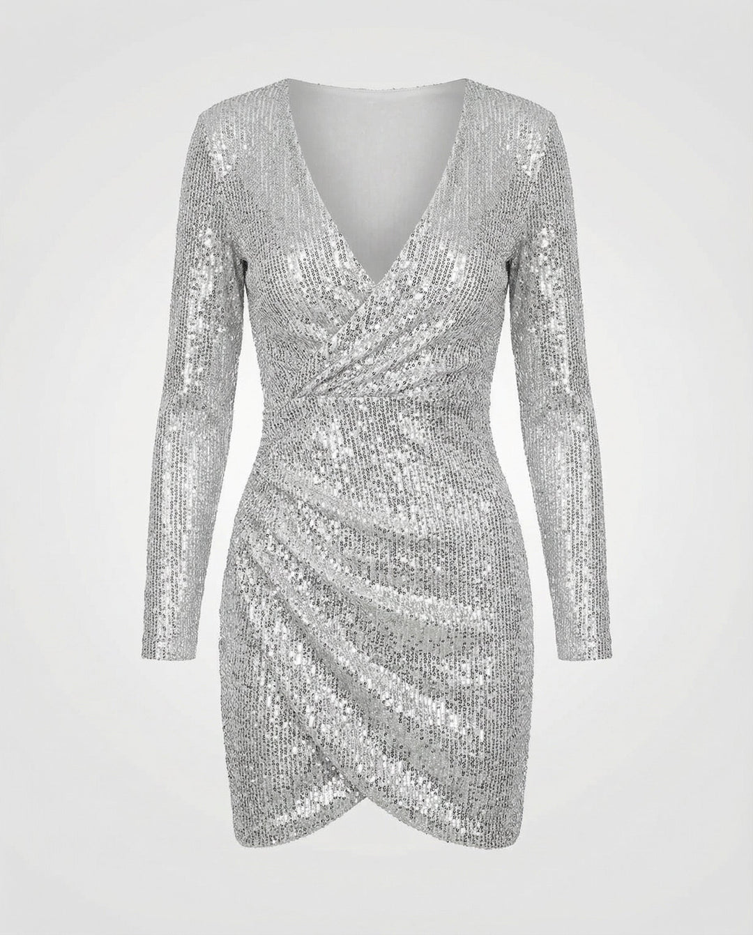 Sequined V-Neck Dress