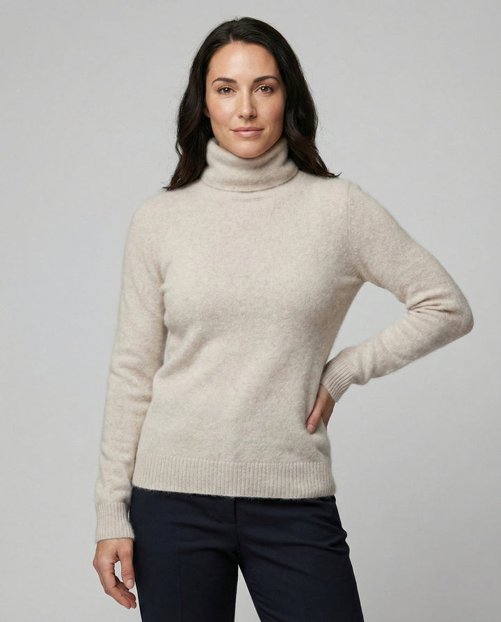 Soft Cashmere Roll Neck Sweater Women