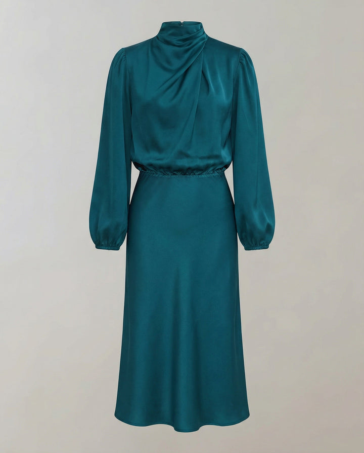 Elegant satin dress women