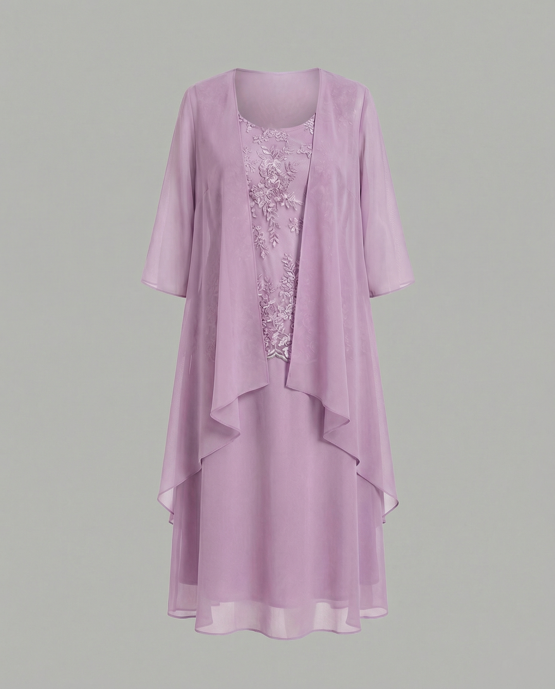 Elegant Two-Piece Chiffon Dress for Women