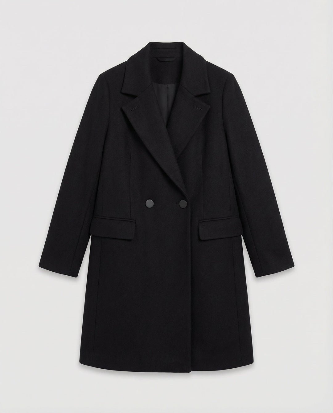 Casual Black Winter Coat Women