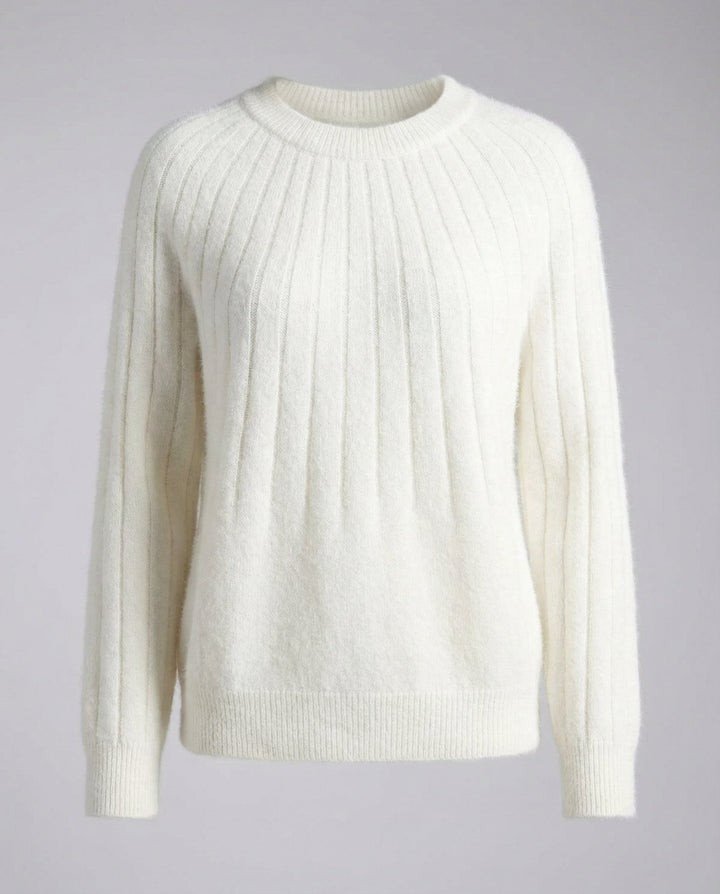 Fluffy women's knit sweater