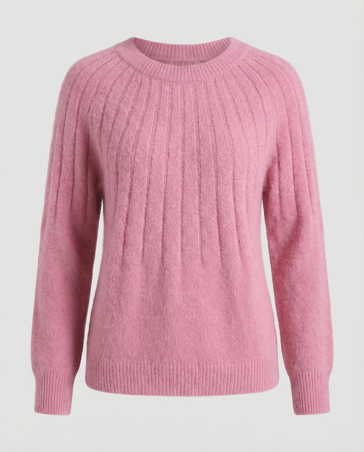 Fluffy women's knit sweater