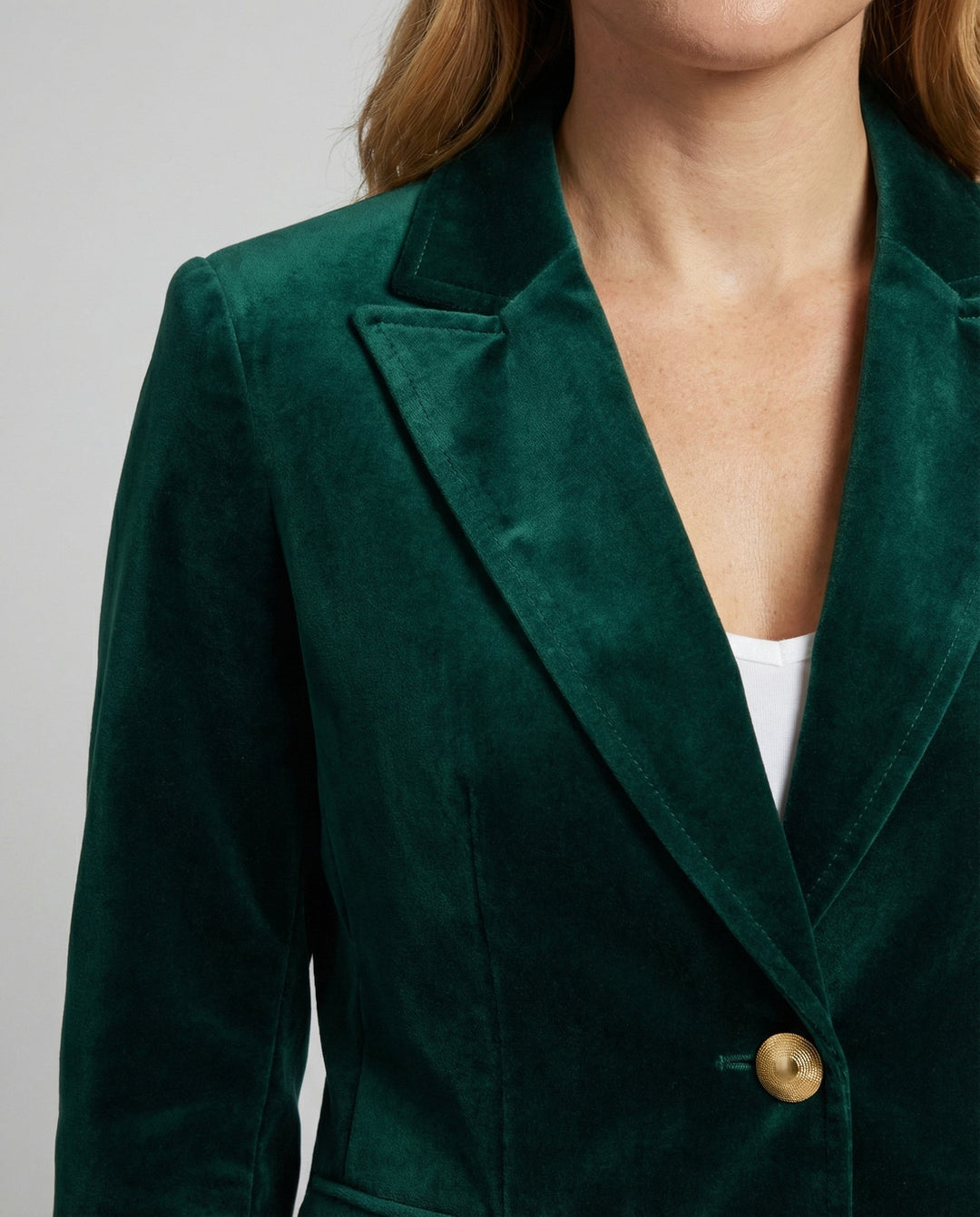 Elegant Women's Velvet Blazer