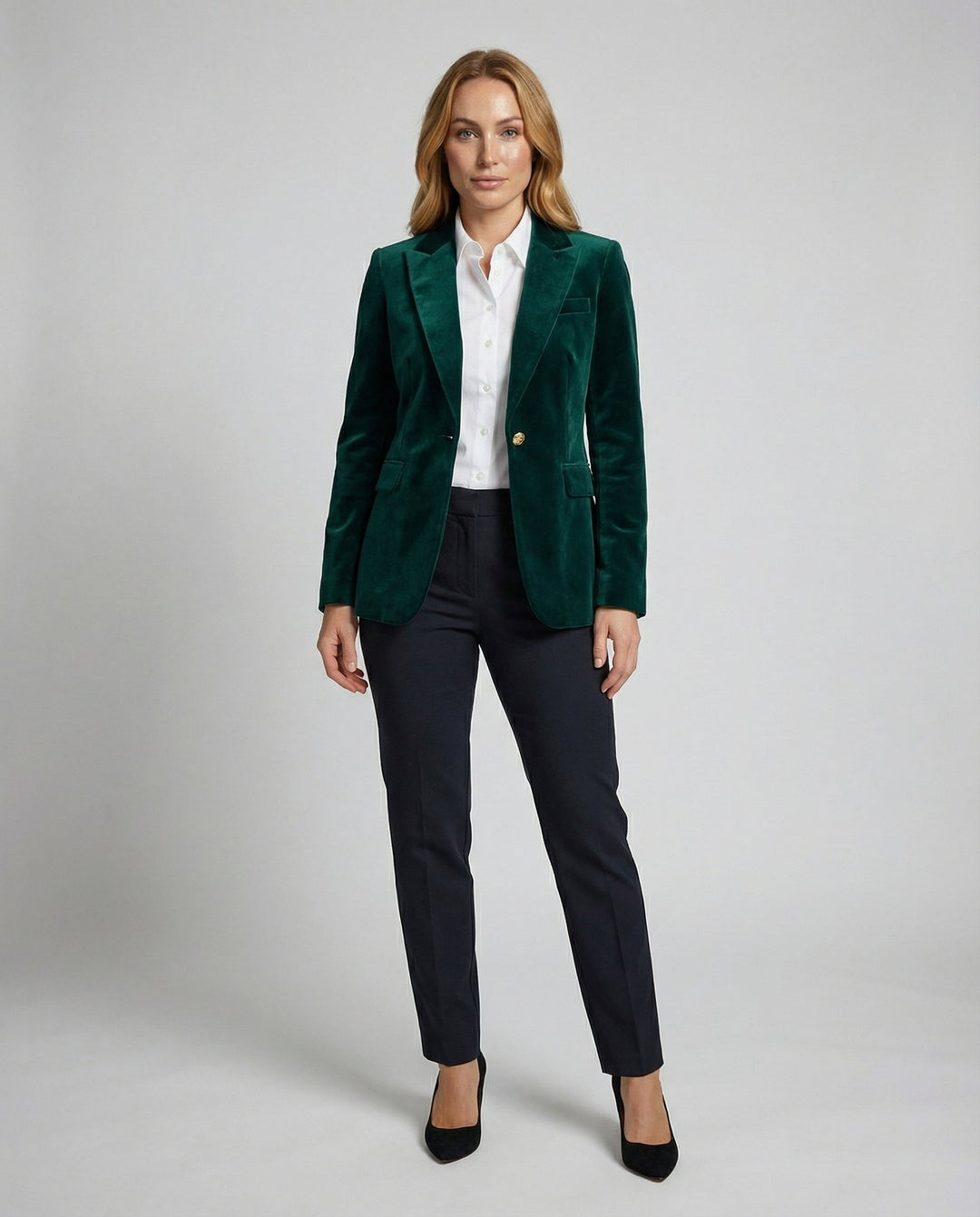 Elegant Women's Velvet Blazer