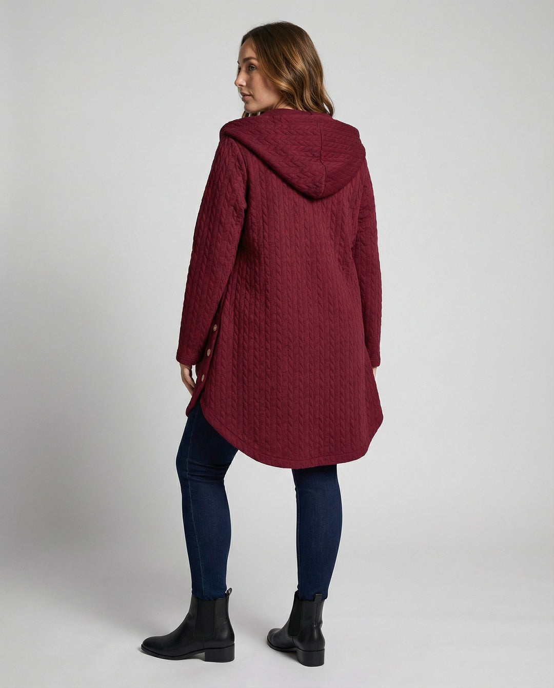 Warm Winter Jacket Burgundy Women