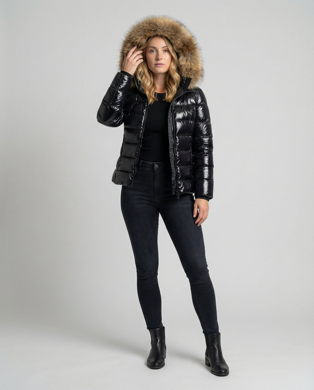 Black women's winter jacket