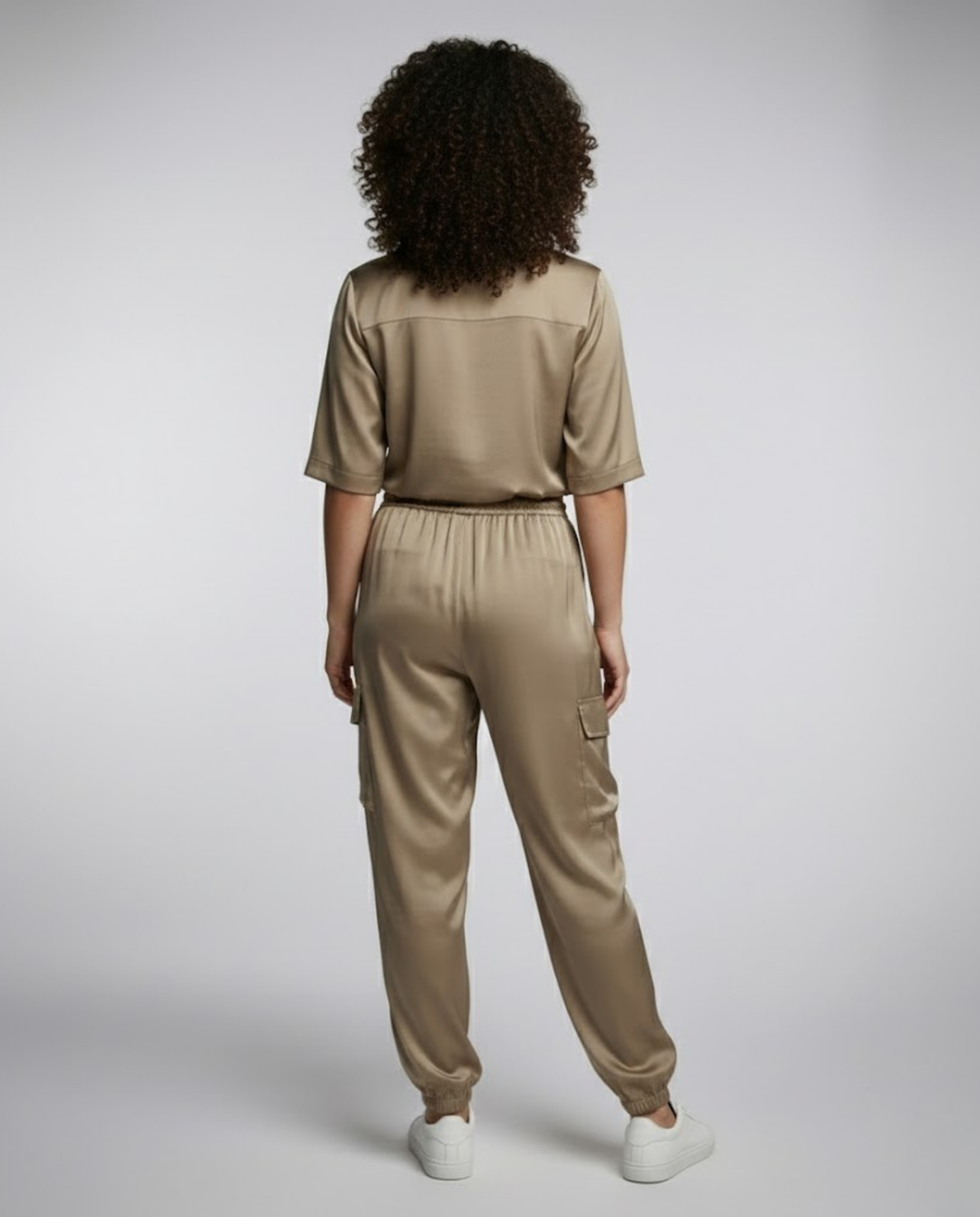 Elegant Satin Two-Piece Women