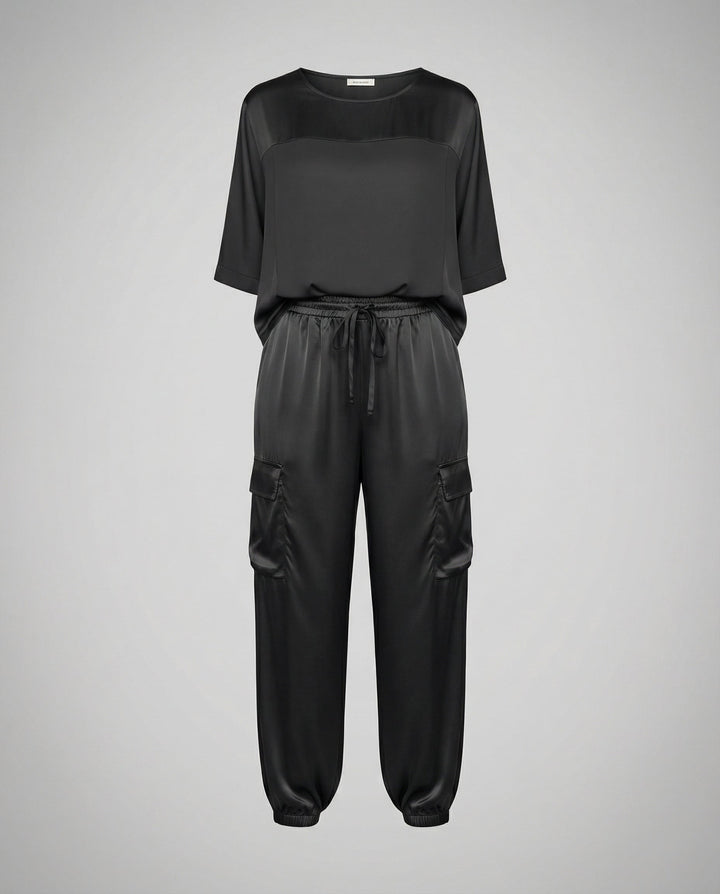 Elegant Satin Two-Piece Women