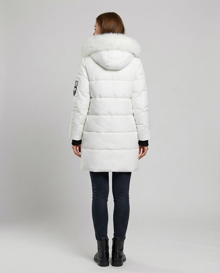 Windproof Ladies Puffer Coat Warm