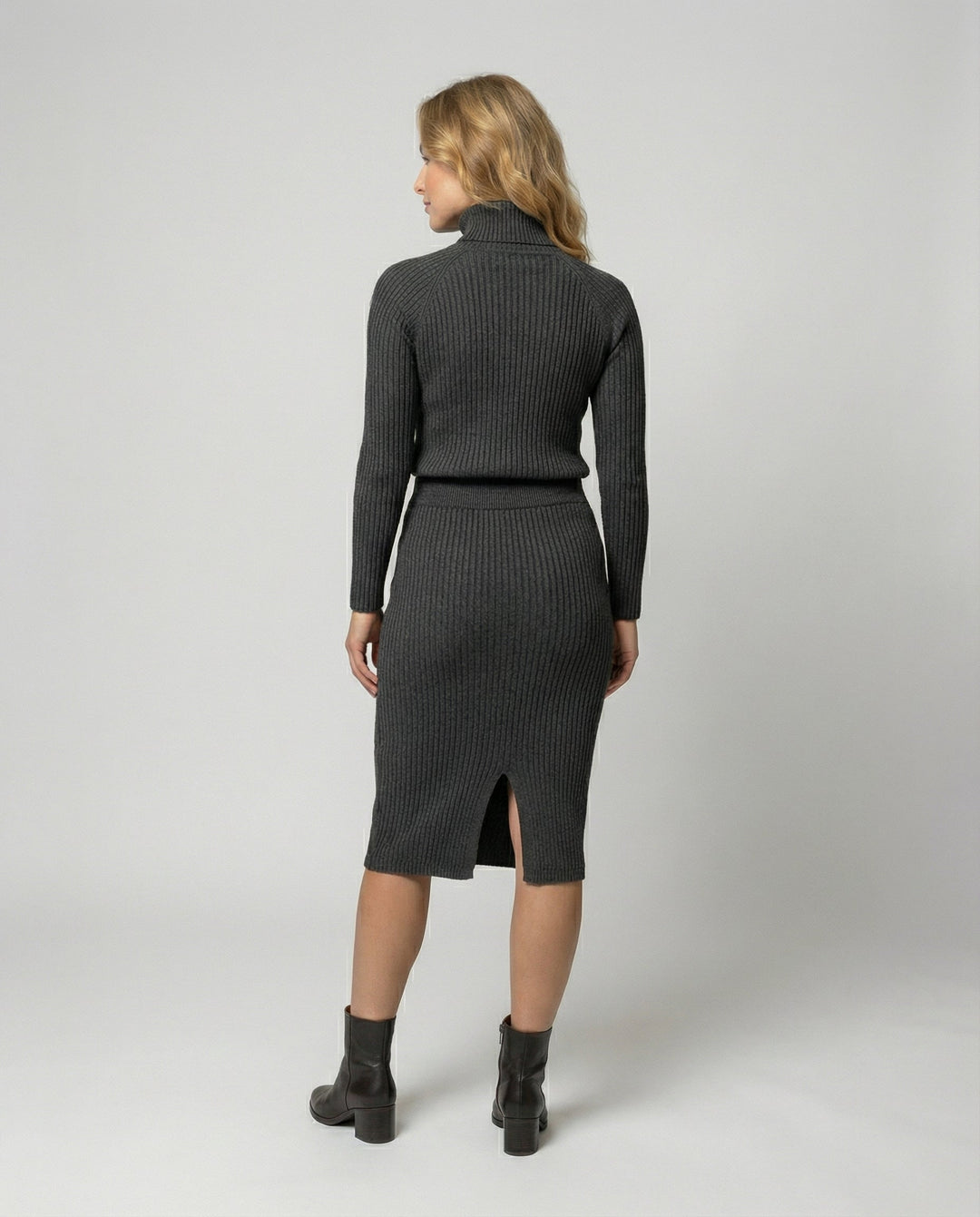 Cozy knitted dress women