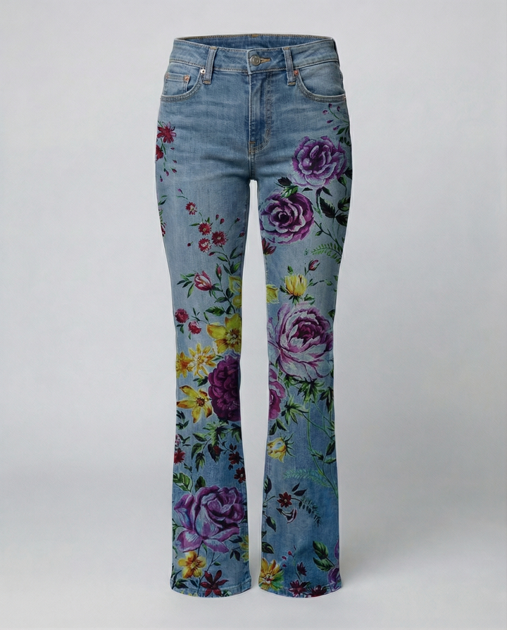 High-waisted women's flared pants