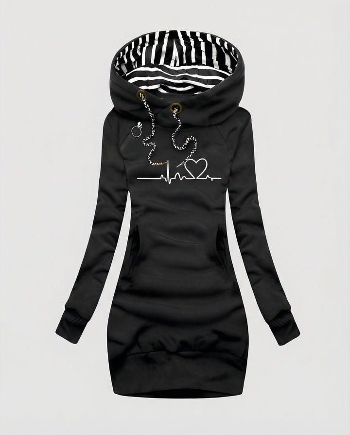 Heartbeat Casual Hoodie Women