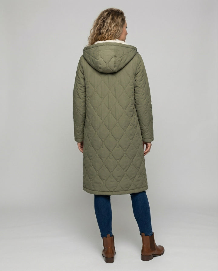 Padded cotton quilted coat women
