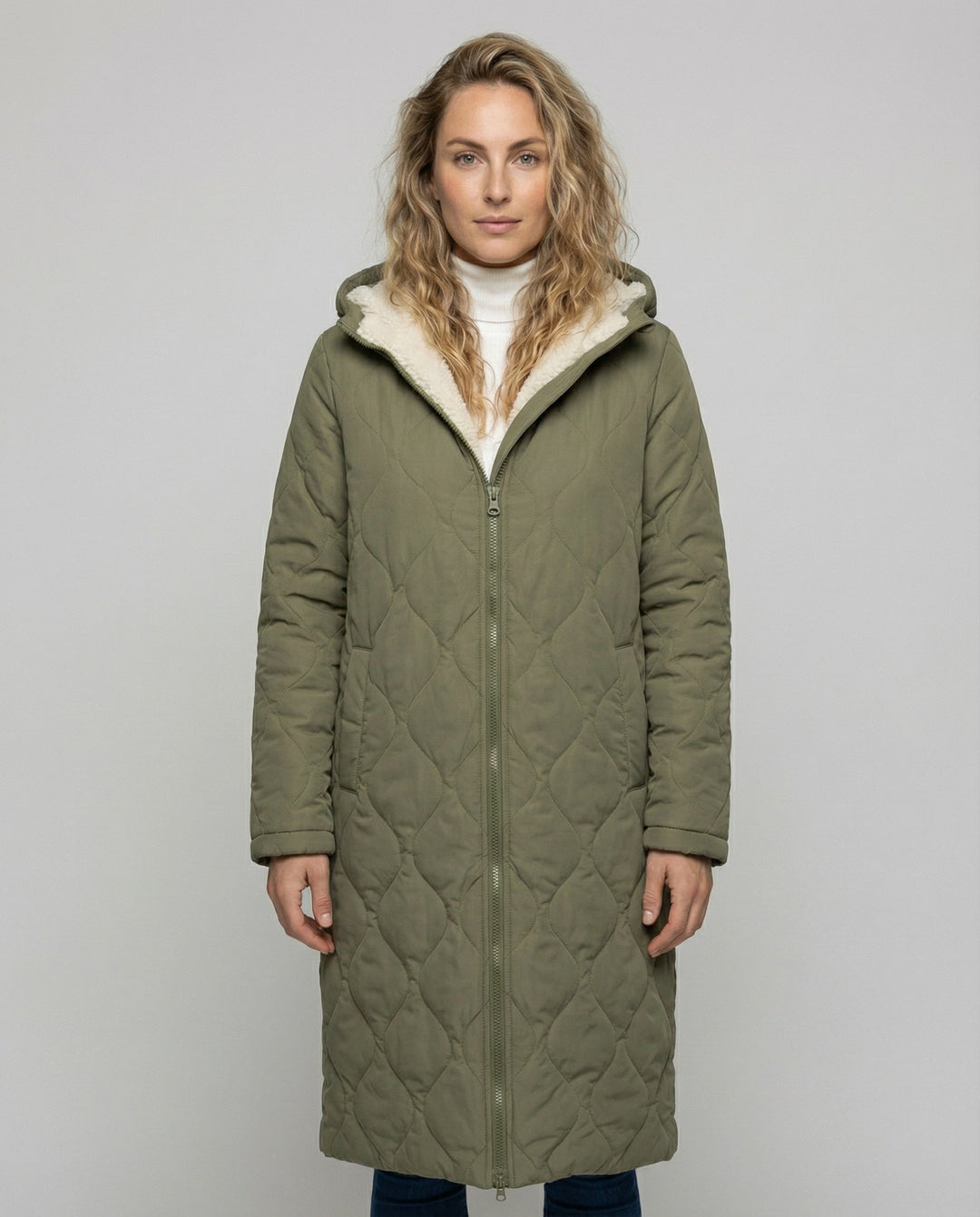 Padded cotton quilted coat women