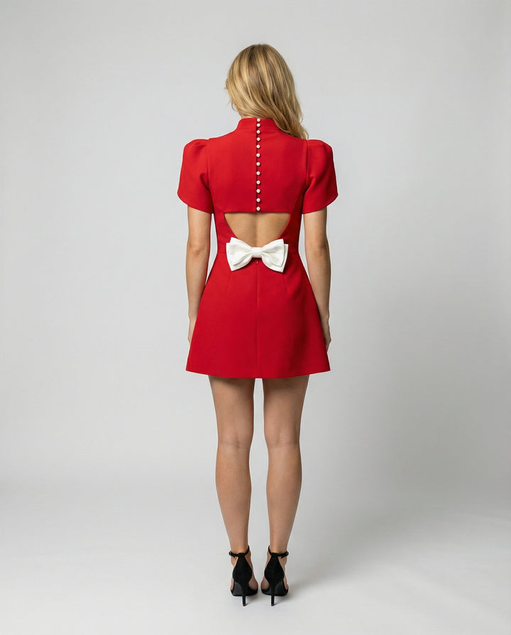 Charming Backless Mini Dress