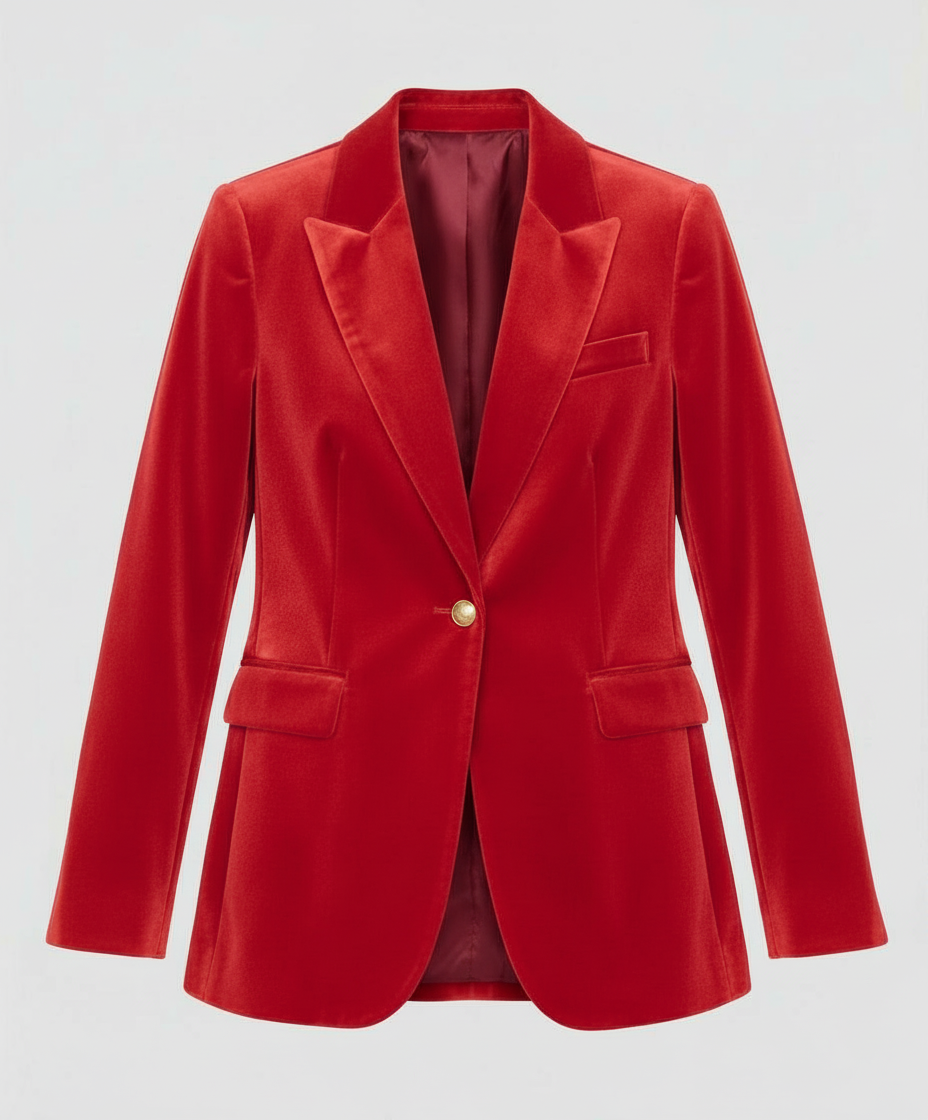 Elegant Women's Velvet Blazer