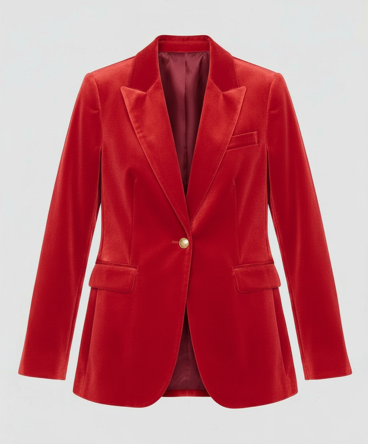 Elegant Women's Velvet Blazer
