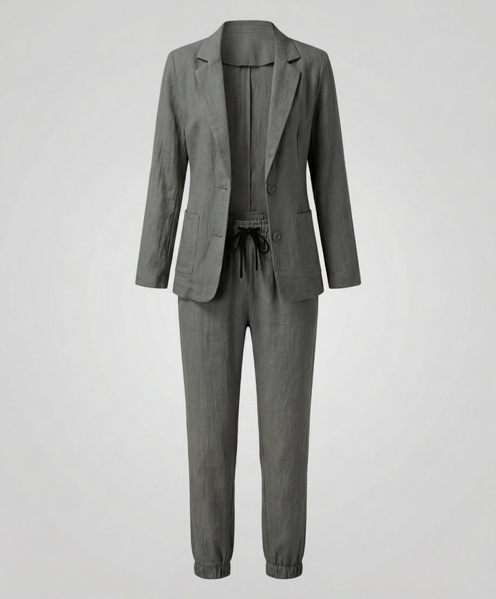 Elegant Blazer Jogger Women's Set