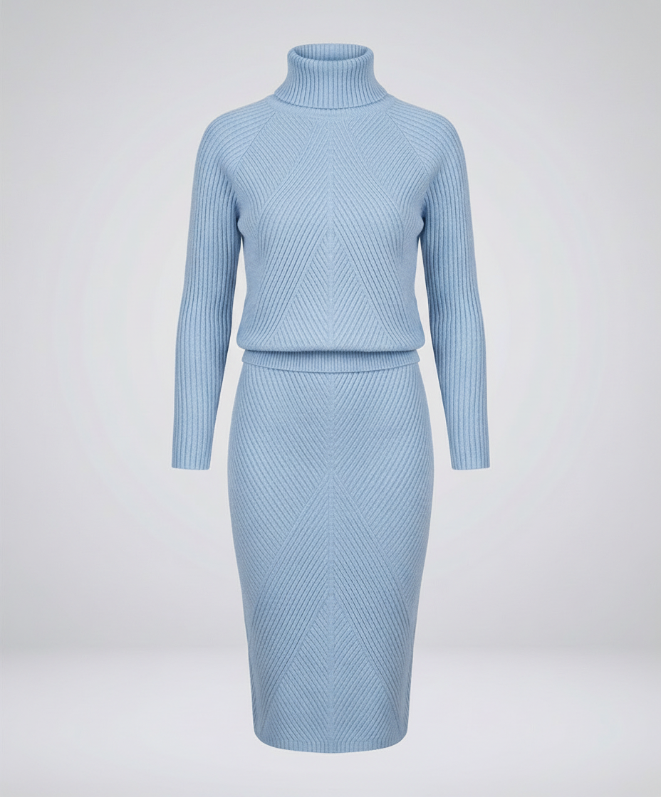 Cozy knitted dress women