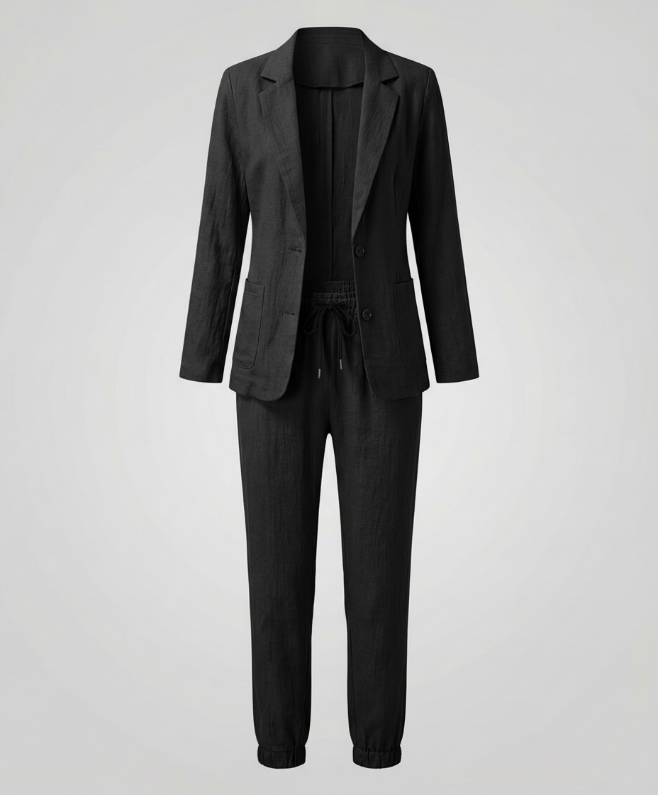 Elegant Blazer Jogger Women's Set