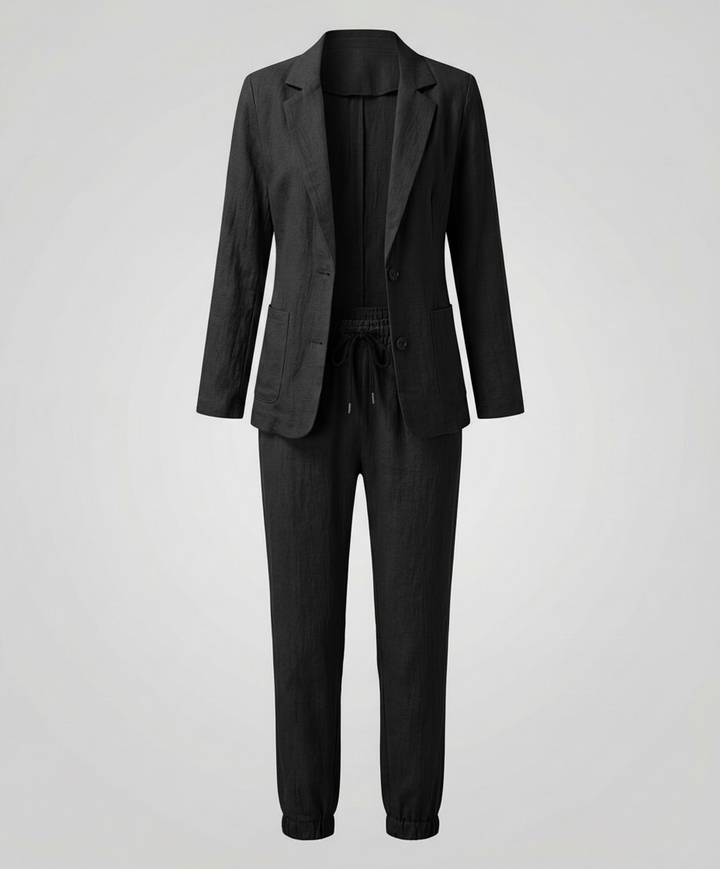 Elegant Blazer Jogger Women's Set