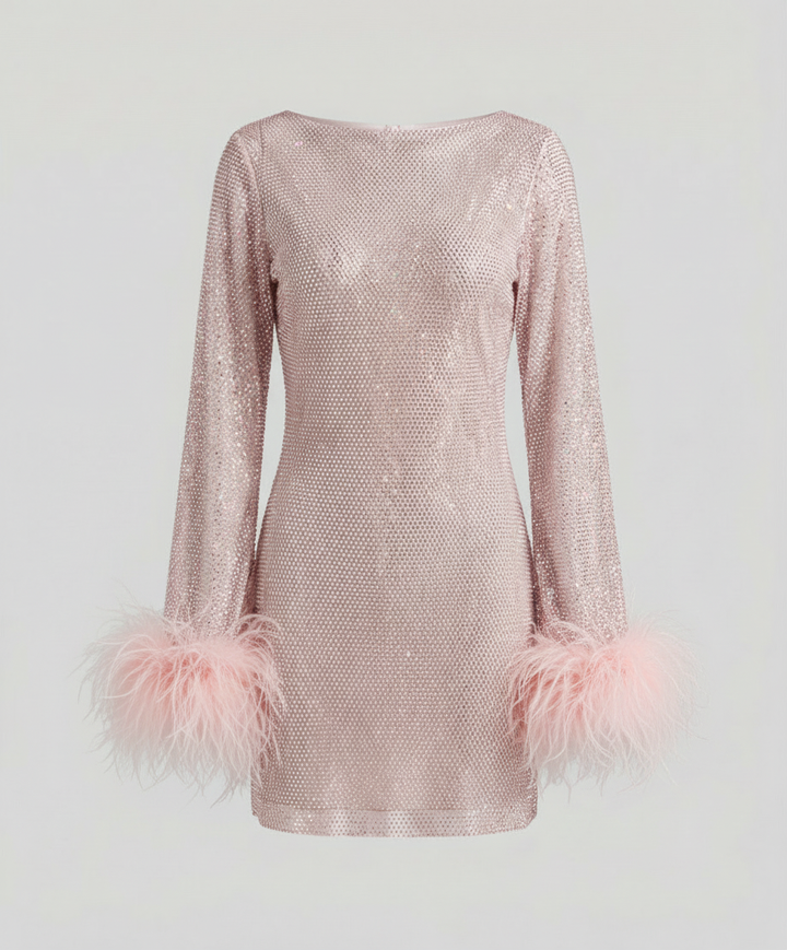 Spring-embellished party dress women