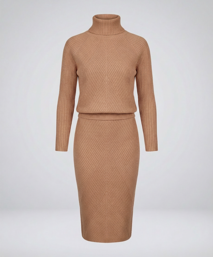 Cozy knitted dress women