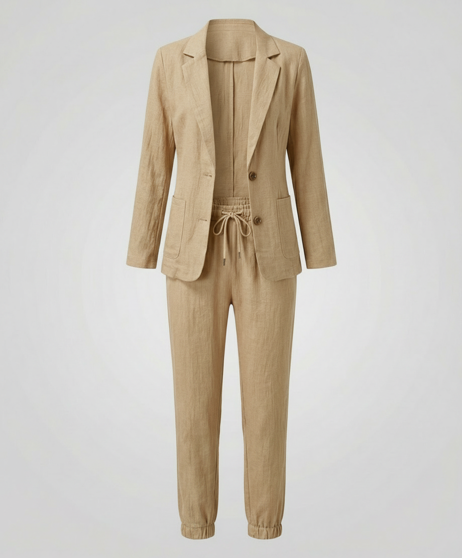 Elegant Blazer Jogger Women's Set