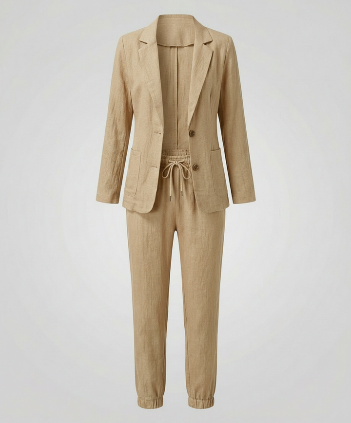 Elegant Blazer Jogger Women's Set
