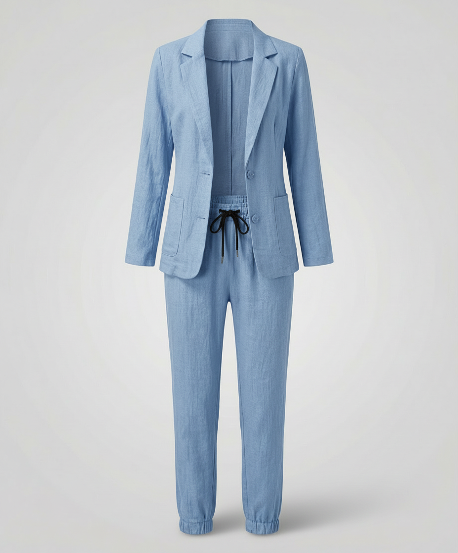 Elegant Blazer Jogger Women's Set