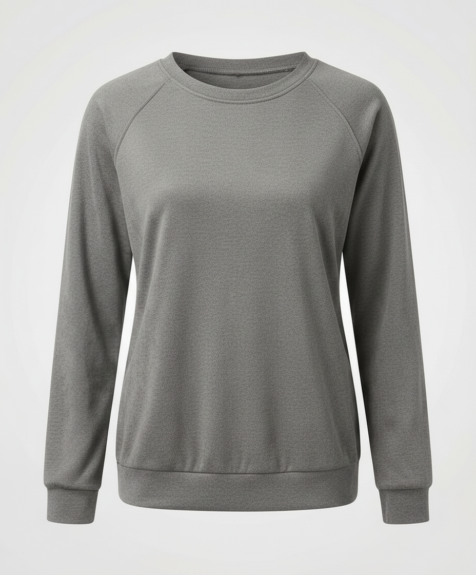 Comfortable Round Neck Sweatshirt Women