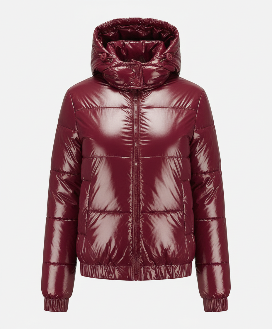 High-gloss women's quilted jacket