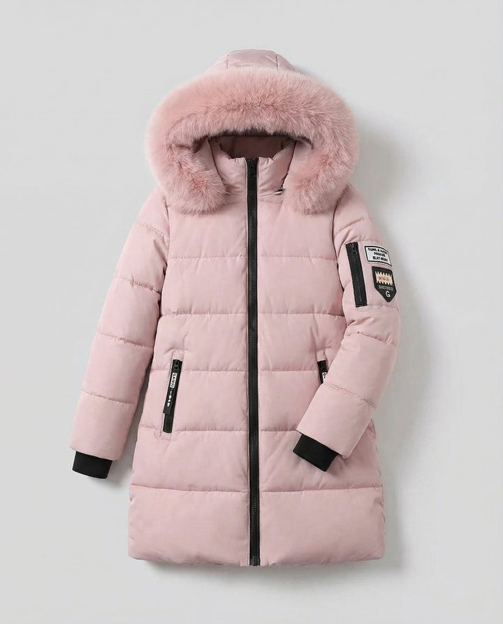 Windproof Ladies Puffer Coat Warm