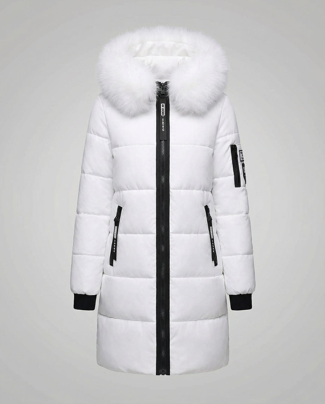 Windproof Ladies Puffer Coat Warm