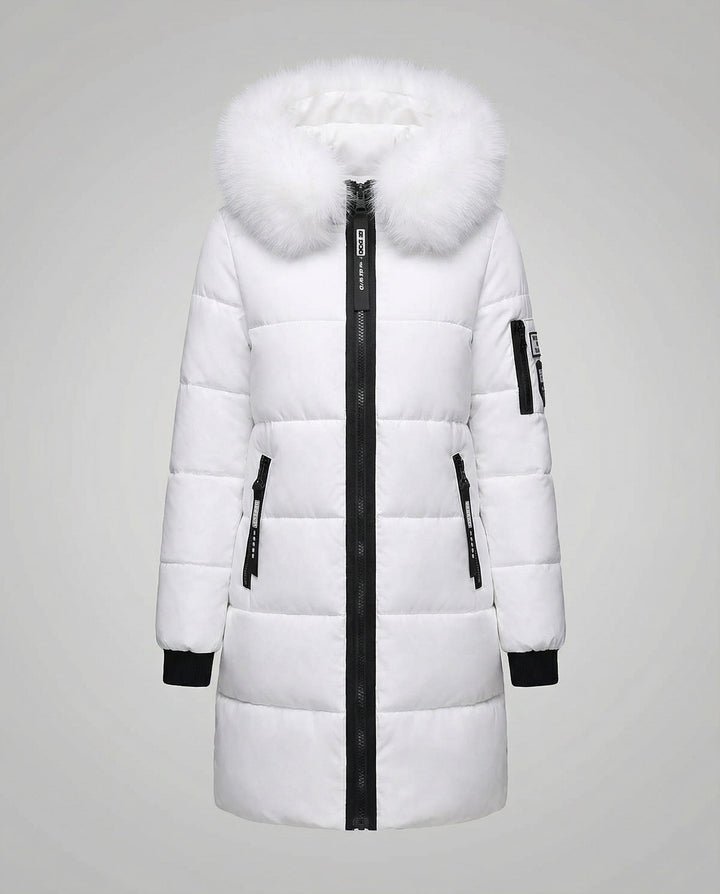 Windproof Ladies Puffer Coat Warm