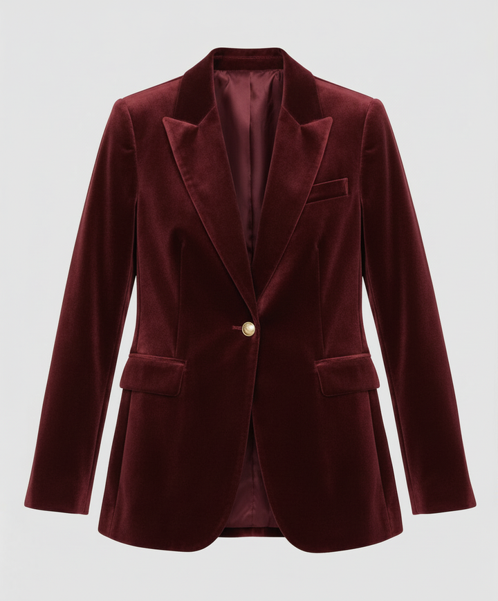 Elegant Women's Velvet Blazer