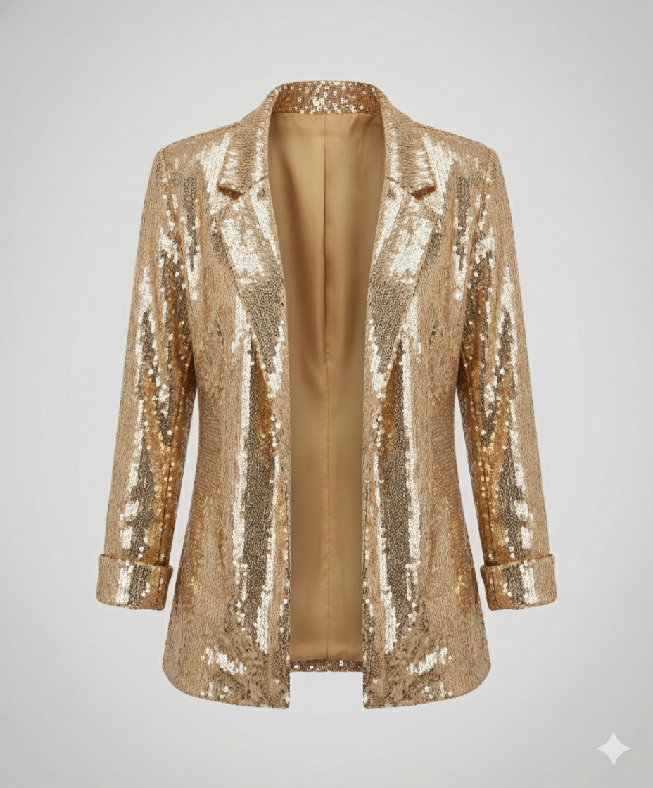Elegant Sequin Blazer Women