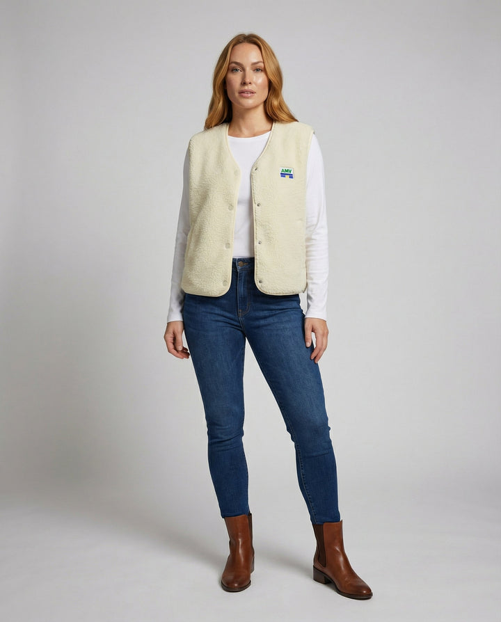Women's Vest Button Closure