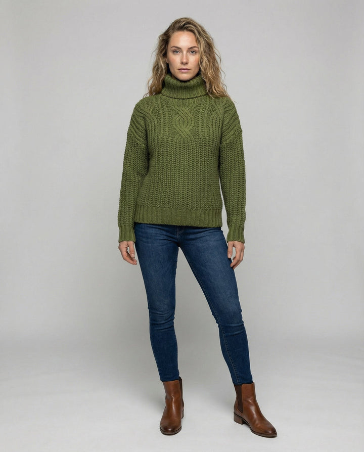 Comfortable turtleneck sweater women