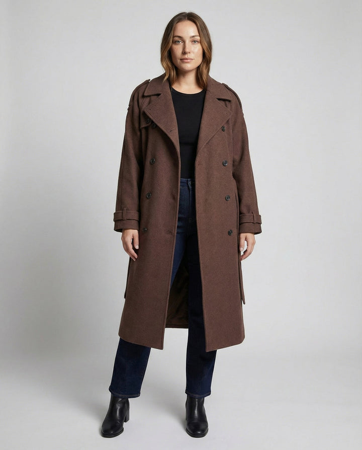 Comfortable Oversized Wool Coat Women