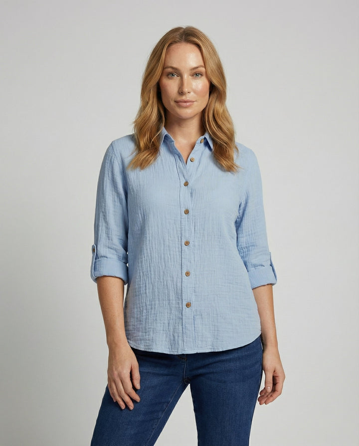 Elegant Ruffle Women's Shirt