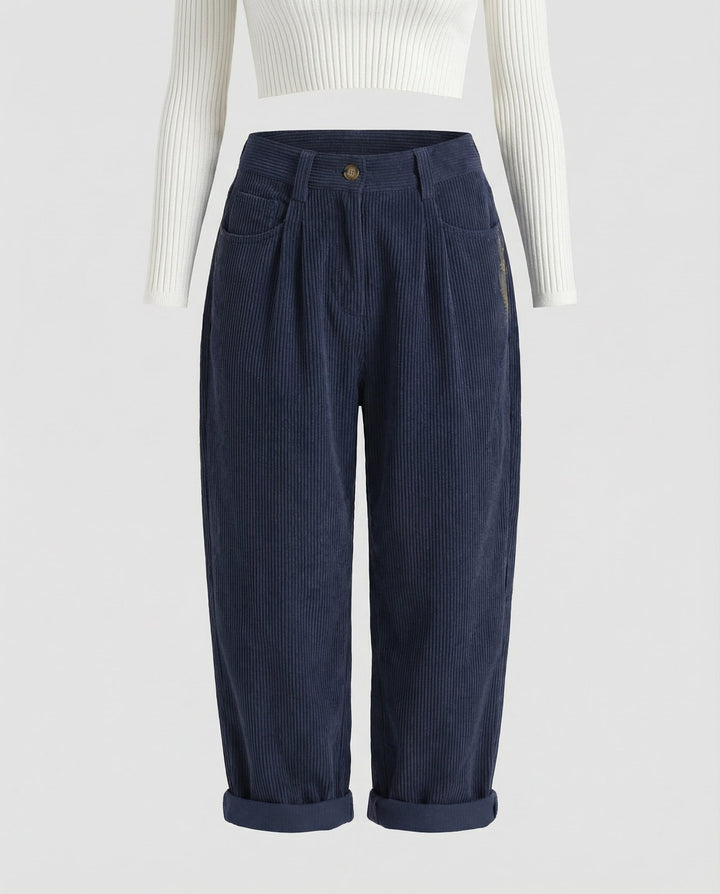 Casual cord pants women comfort