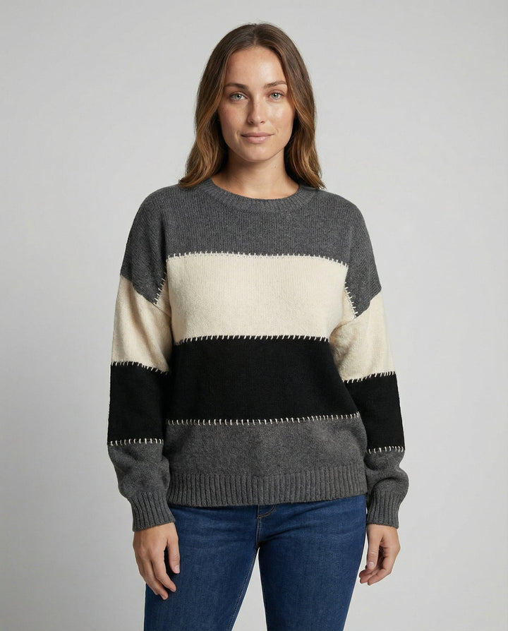 Loose stripe sweater women comfortable