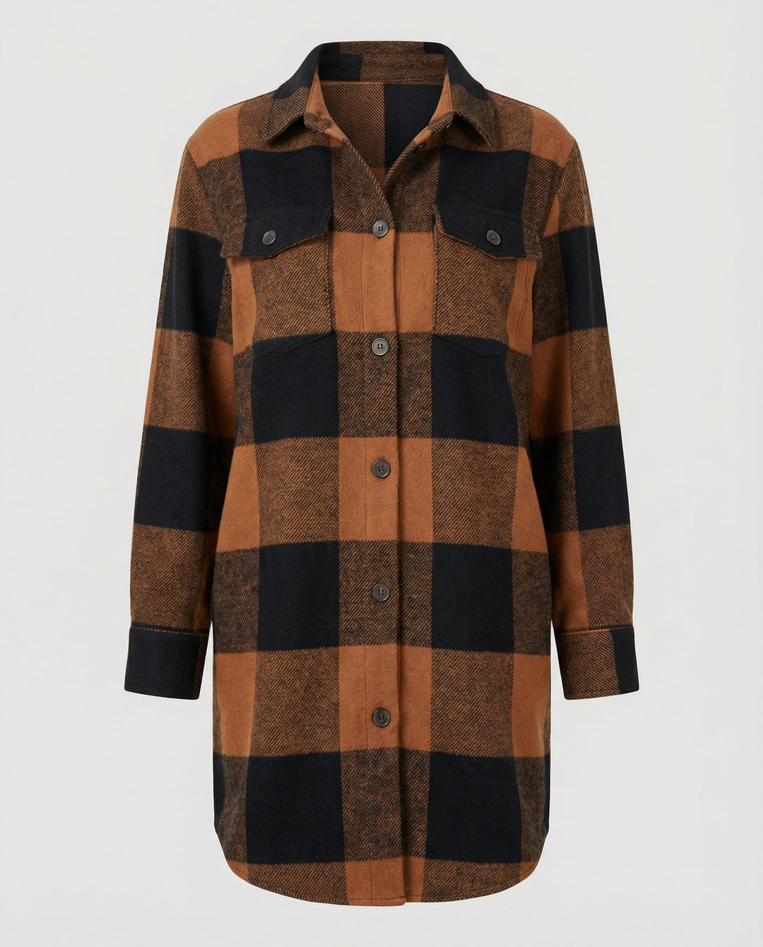 Casual Women's Check Long Blouse