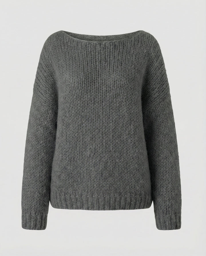 Oversized Pullover U Boat Neck