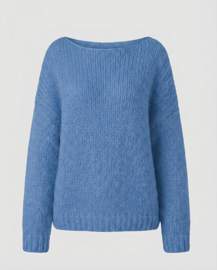 Oversized Pullover U Boat Neck