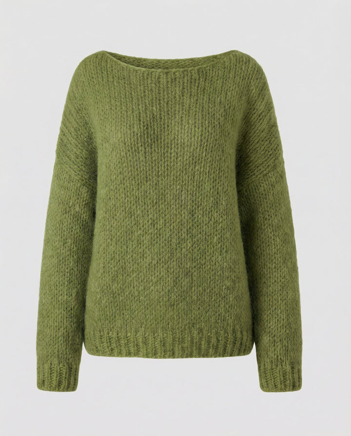 Oversized Pullover U Boat Neck
