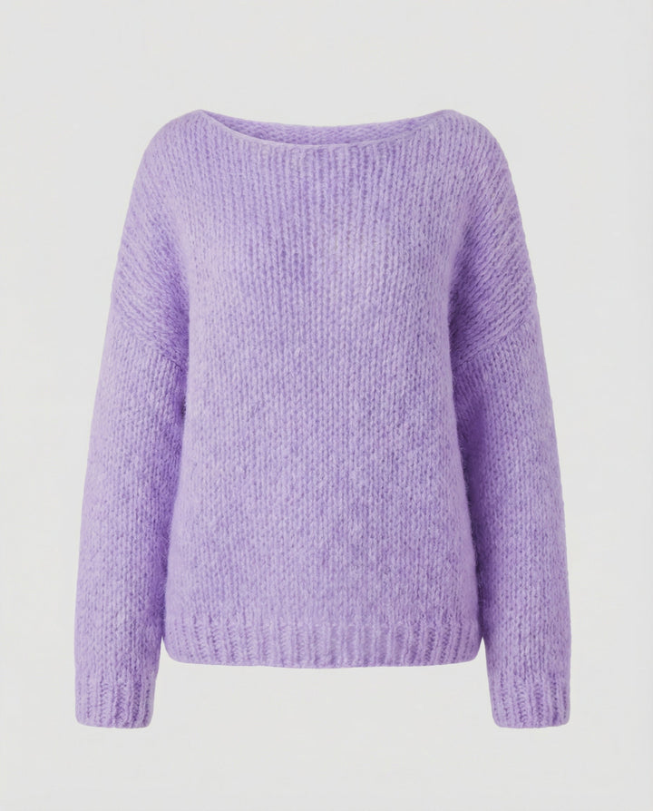 Oversized Pullover U Boat Neck